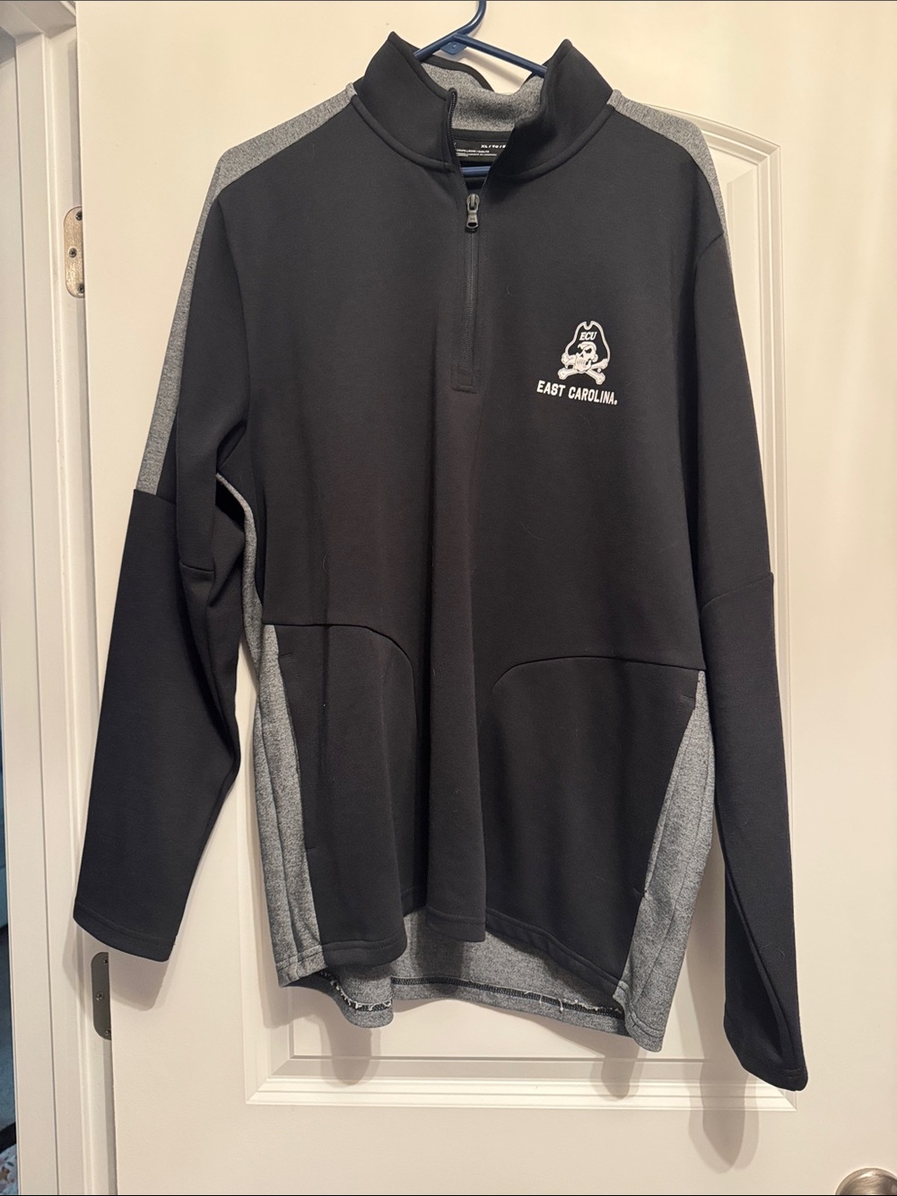 East Carolina (ECU) Black & Gray Quarter-Zip Pullover Sweatshirt